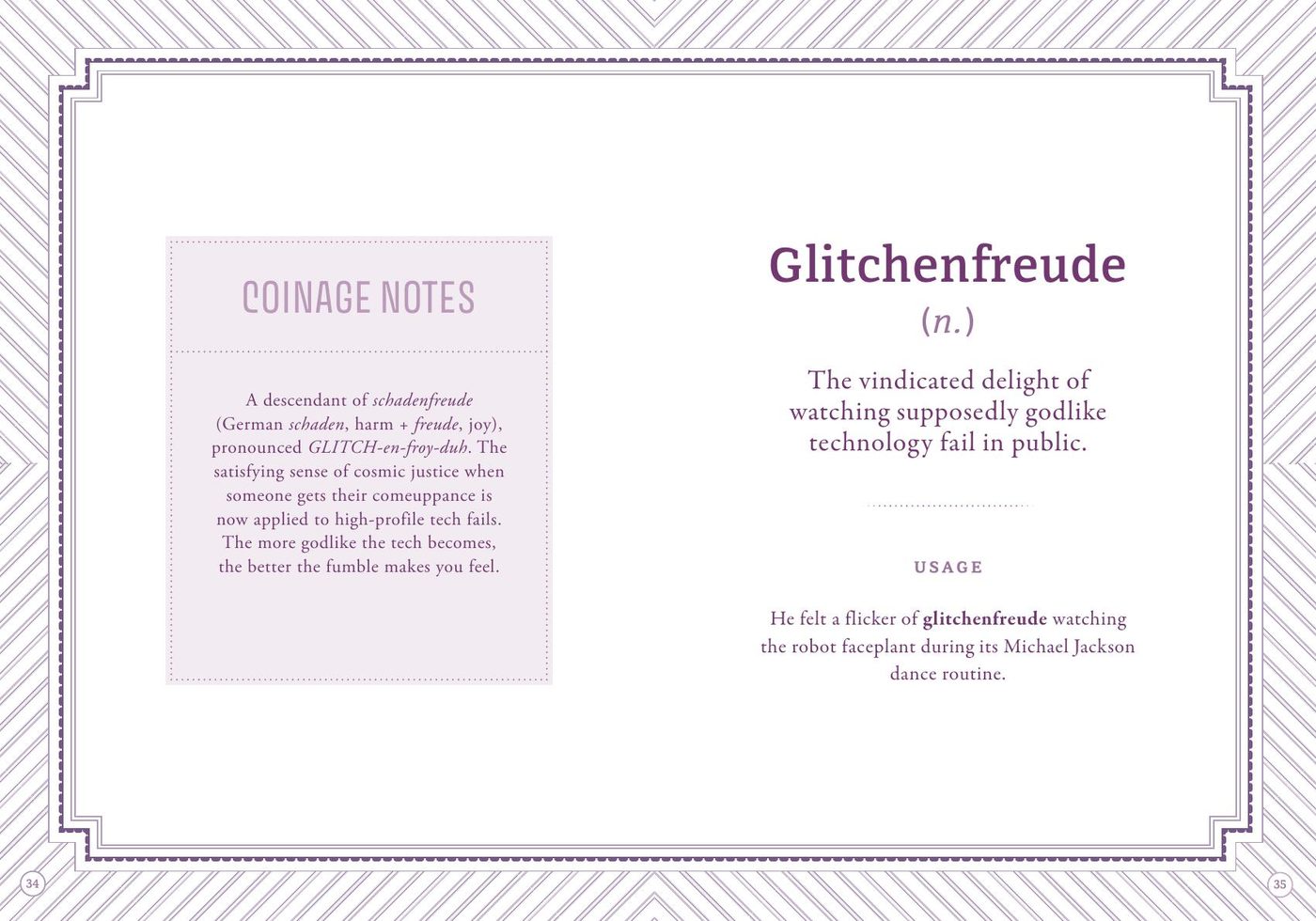 Glitchenfreude &middot; Technology spread from Future Words