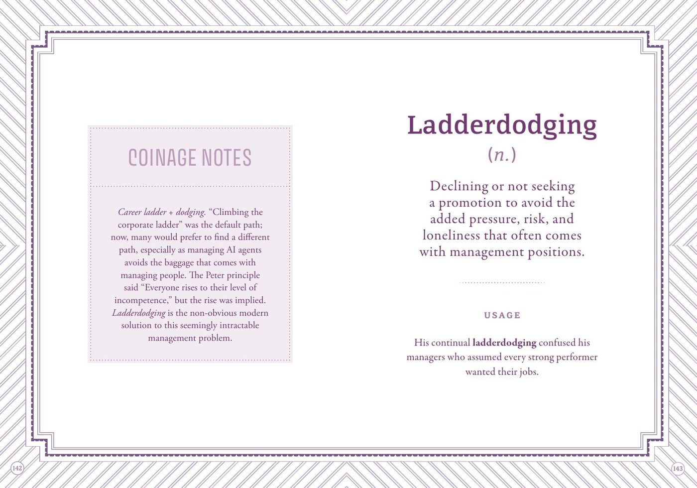 Ladderdodging &middot; Work & Careers spread from Future Words