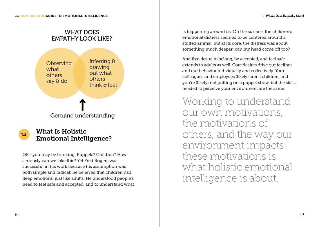 A spread from The Non-Obvious Guide to Emotional Intelligence