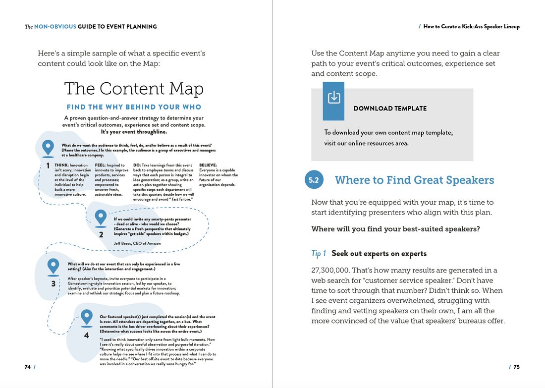 A spread from The Non-Obvious Guide to Event Planning