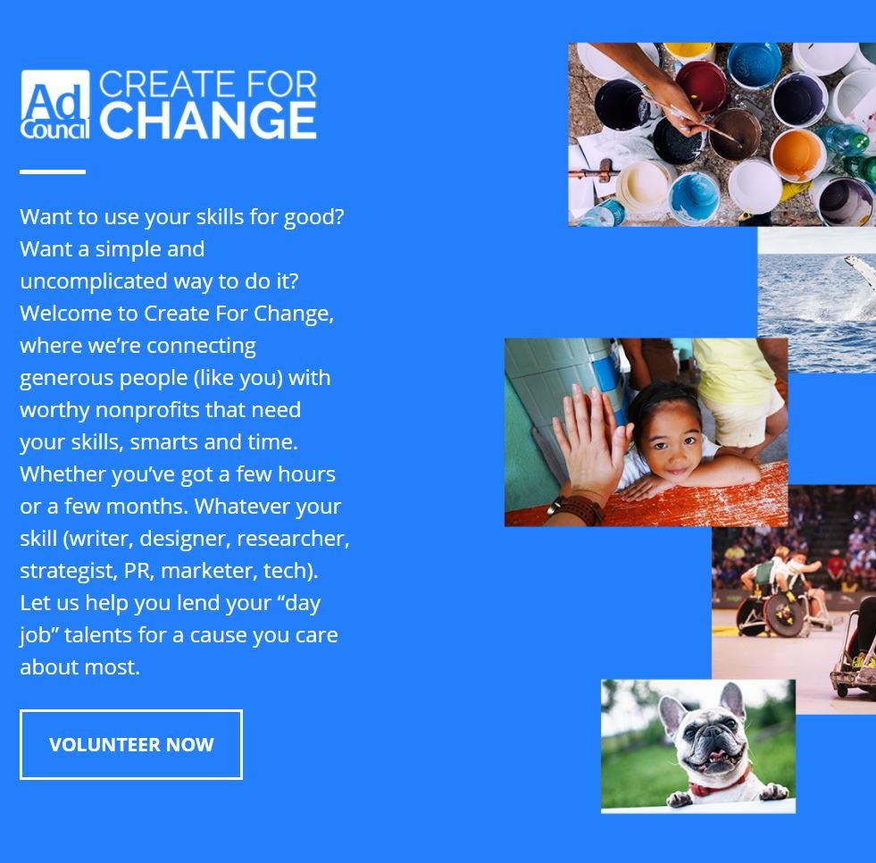 The Ad Council Helps Connect Creative Marketing Pros With Nonprofits