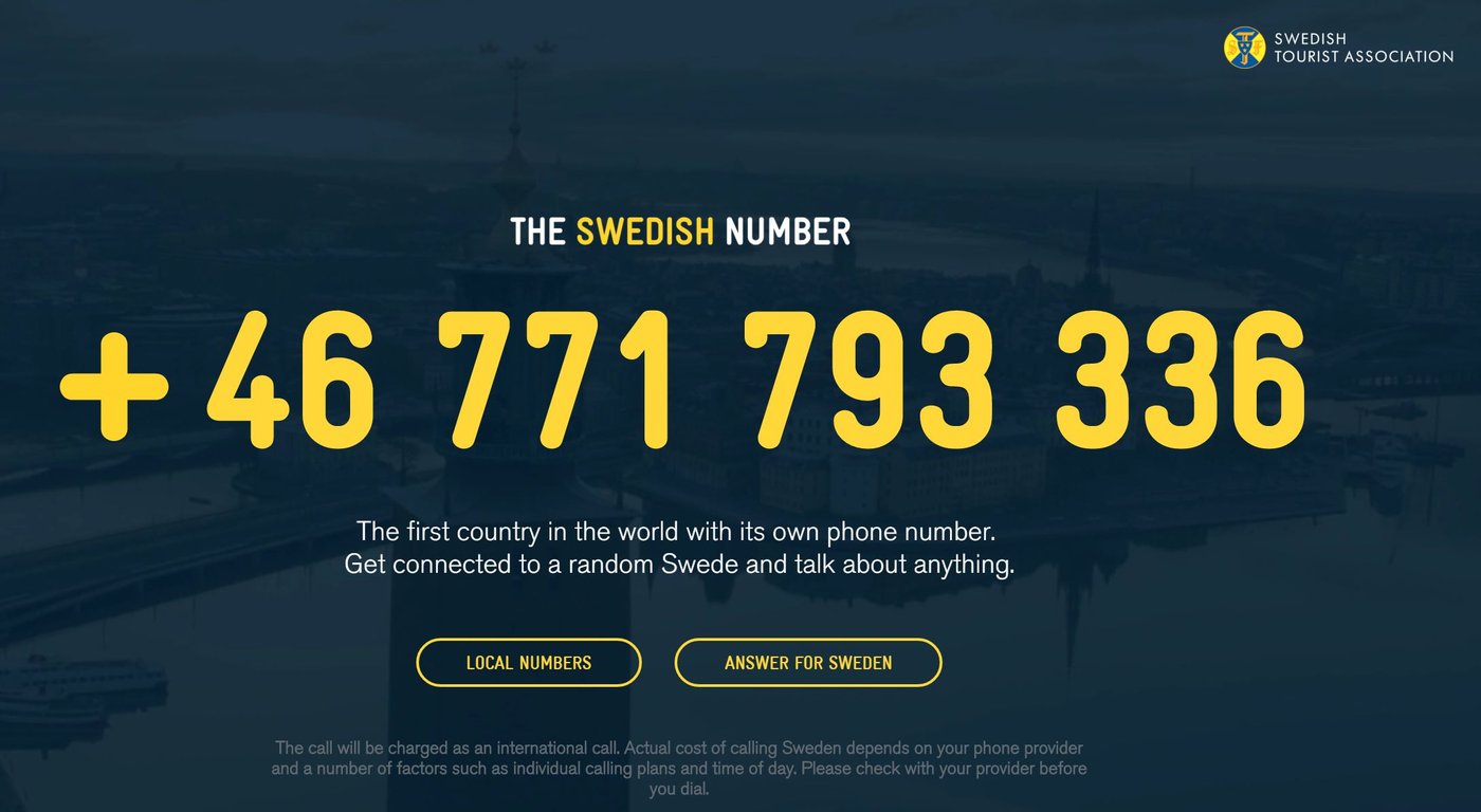 Sweden's National Number ... Staffed By Random Swedes