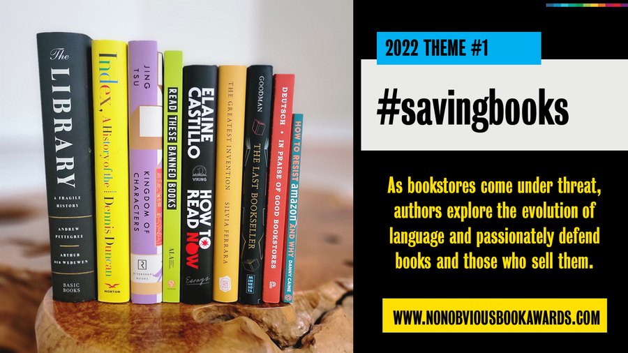 The books behind the #savingbooks trend — a stack of 2022 longlist titles
