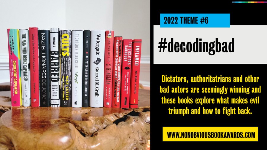 The books behind the #decodingbad trend — a stack of 2022 longlist titles