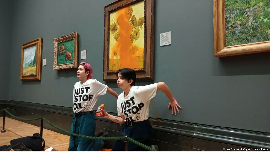 featured image for Pouring Soup on Priceless Art, How Skechers Steals Designs and GriefTech To Speak With Dead Relatives